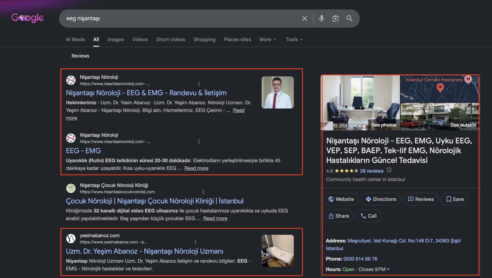 EEG Nişantaşı | e-Klinik
