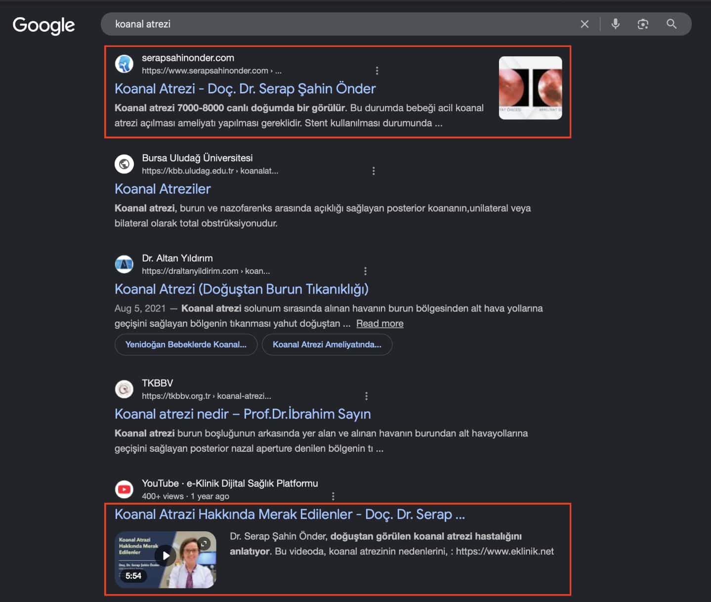 Koanal atrezi | e-Klinik