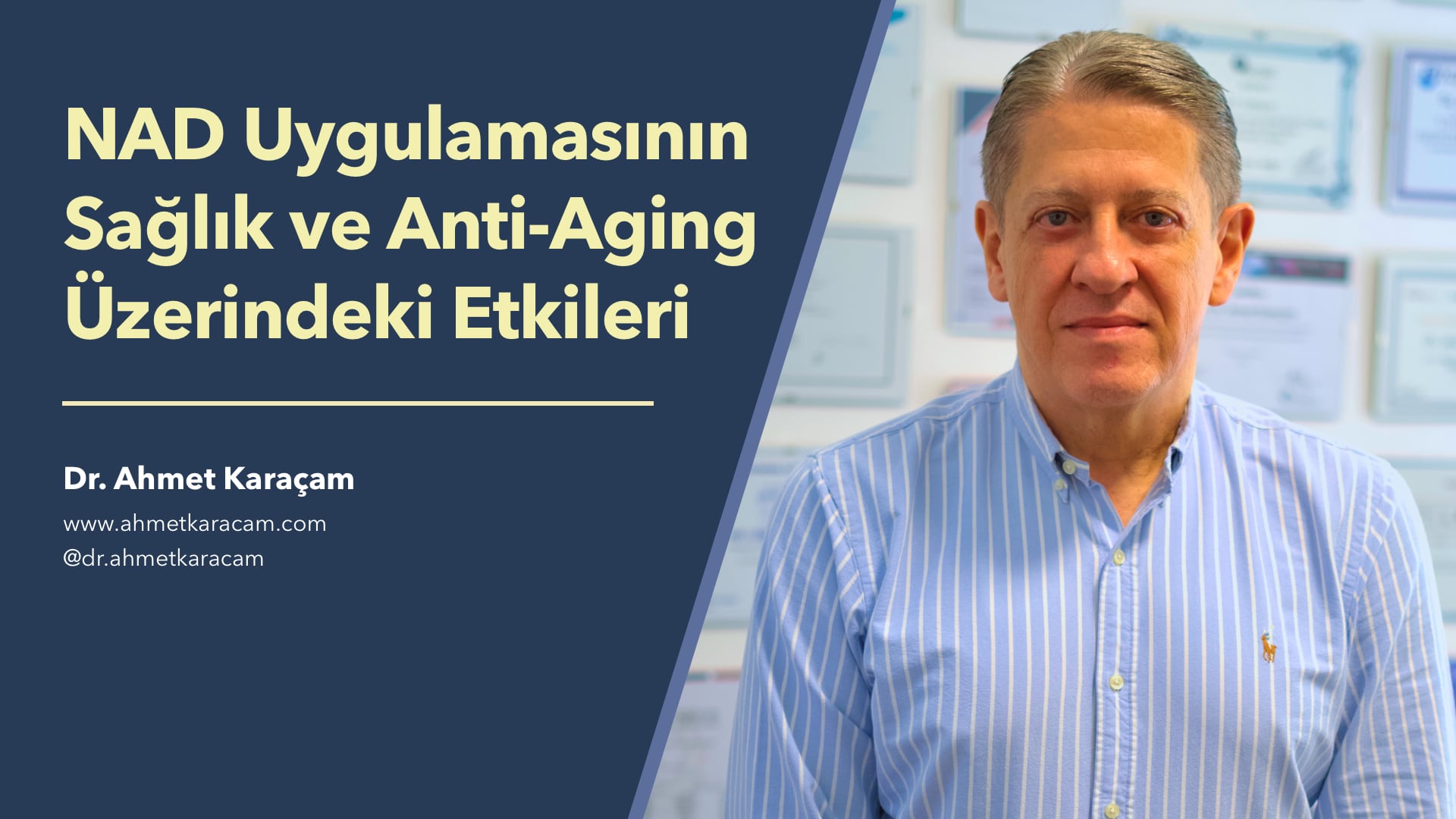 NAD Uygulamasının Sağlık ve Anti-Aging Üzerindeki Etkileri - Dr. Ahmet Karaçam | e-Klinik